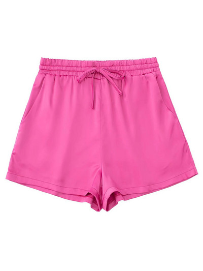 TRAF Ženske modne zelene kratke hlače s bočnim džepovima Vintage visokog elastičnog struka s uzicom Ženske kratke hlače Mujer