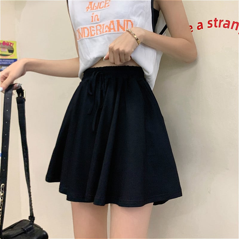 Moteriški šortai, puikūs madingi vasariniai Ulzzang plačiomis kojomis Vasaros prašmatnios mielos mergaičių trumpos, universalios kišeninės, aukšto liemens moteriškos