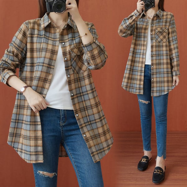 Naiste särk nööpide ja taskuga