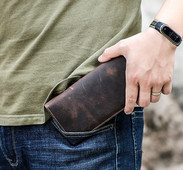 Retro meeste nahast rahakoti puhas mudel