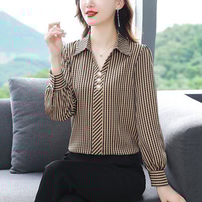 Naiste triibuline pikkade varrukatega särk