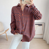 Új modell női kockás ing zsebbel