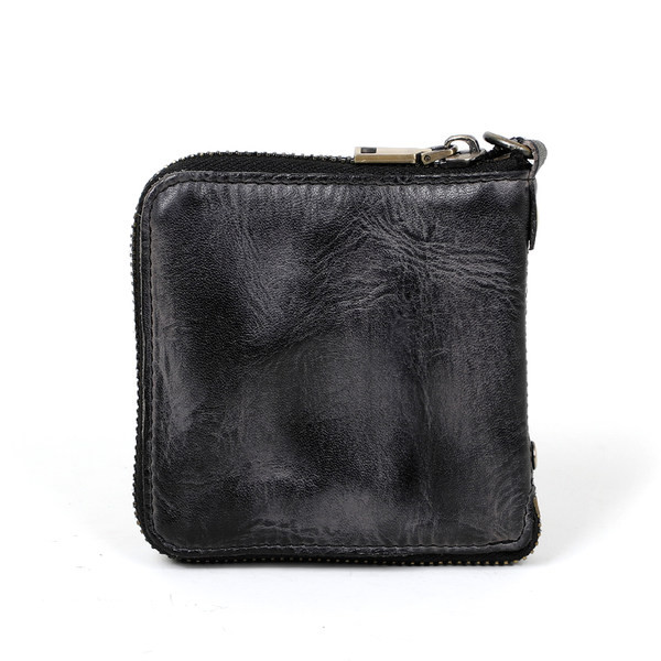 Muški vintage novčanik od eko kože sa patentnim zatvaračem