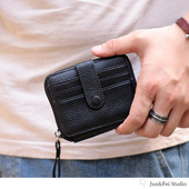 Maža vyriška ekologiška odinė piniginė su rankena