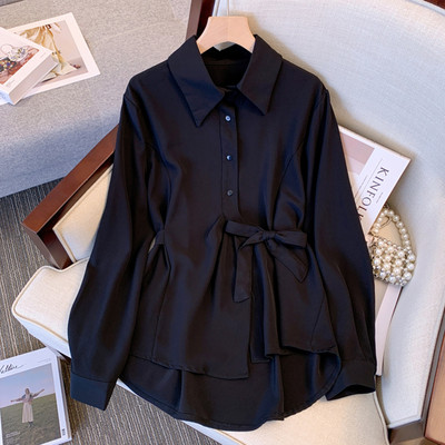 Női ing - széles modell övvel és gombokkal