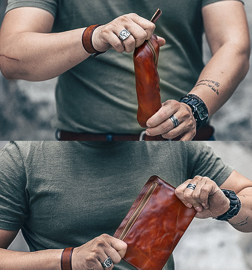 Meeste vintage ökonahast rahakott luku ja sangaga