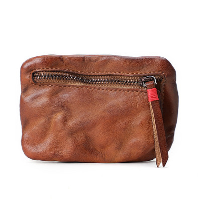 Naujo modelio odinė vyriška piniginė su užtrauktuku