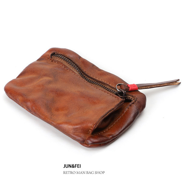 Naujo modelio odinė vyriška piniginė su užtrauktuku