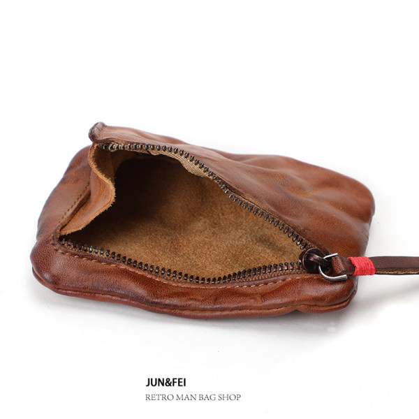 Naujo modelio odinė vyriška piniginė su užtrauktuku