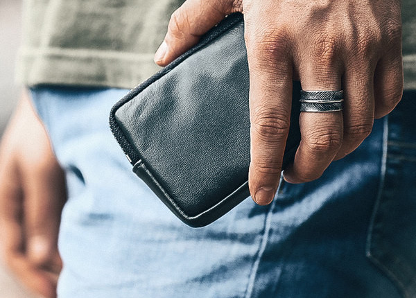 Tõmblukuga suletav meeste rahakott