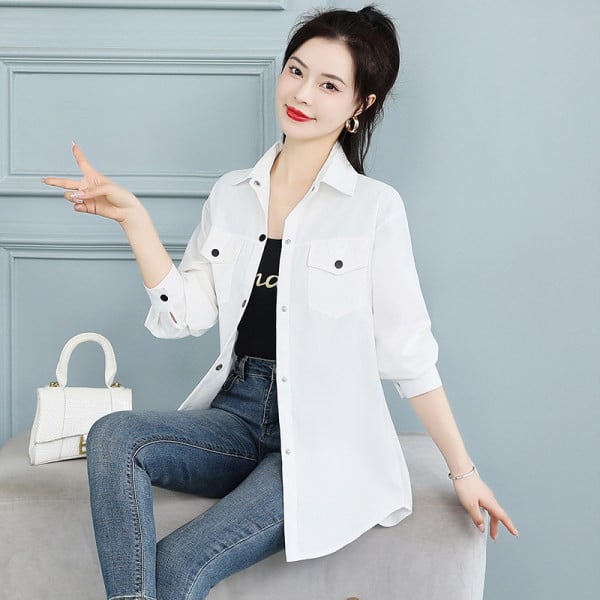 Naiste vabaaja pikkade varrukatega särk kirjaga