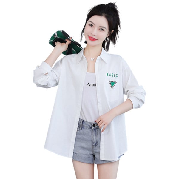 Moteriški vidutinio ilgio marškinėliai marginti