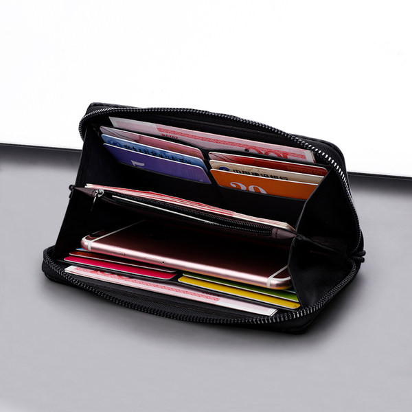 Madinga vyriška piniginė su užtrauktuku ir rankena