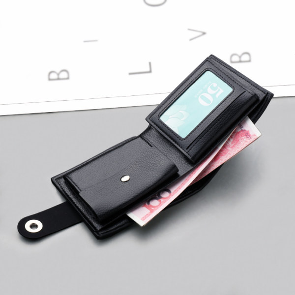 Férfi bőr pénztárca érme zsebbel