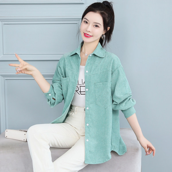 Moteriški rudens-žiemos marškinėliai su kišene