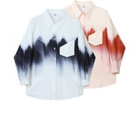 Madingi moteriški marškiniai su vaisvavių spalvų ir sagomis