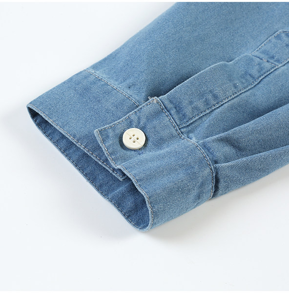 Cămașă de damă din denim cu buzunar