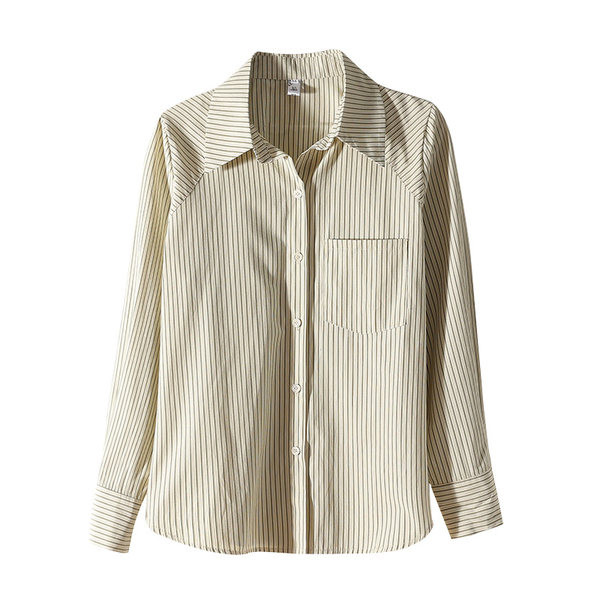 Naujo modelio dryžuoti marškiniai su kišenėmis ir sagomis