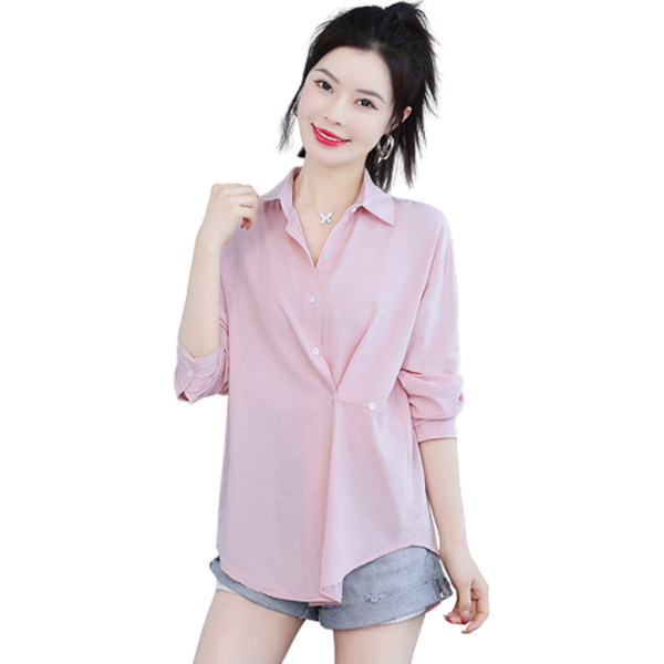 Kahes värvitoonis nööpidega naiste vabaajasärk