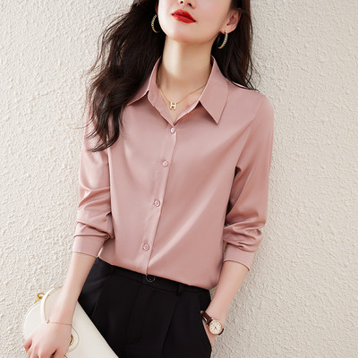 Moodne klassikalise krae ja pikkade varrukatega naiste särk – mitut värvi