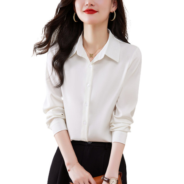 Moodne klassikalise krae ja pikkade varrukatega naiste särk – mitut värvi