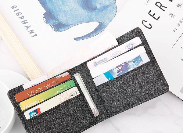 Meeste lõuendist rahakott logoga