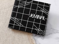 Tekstilinė vyriška piniginė su užrašu ir velcro užsegimu