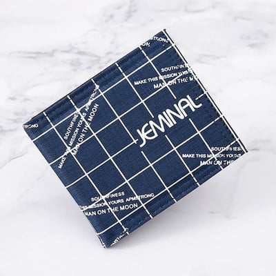 Tekstilinė vyriška piniginė su užrašu ir velcro užsegimu