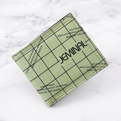 Tekstilinė vyriška piniginė su užrašu ir velcro užsegimu