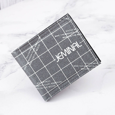 Tekstilinė vyriška piniginė su užrašu ir velcro užsegimu