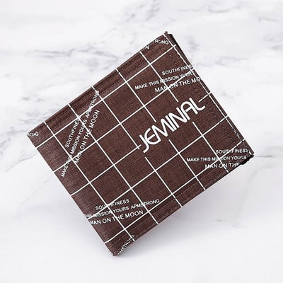 Tekstilinė vyriška piniginė su užrašu ir velcro užsegimu