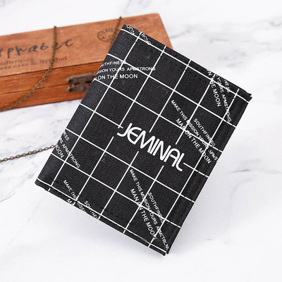 Tekstilinė vyriška piniginė su užrašu ir velcro užsegimu