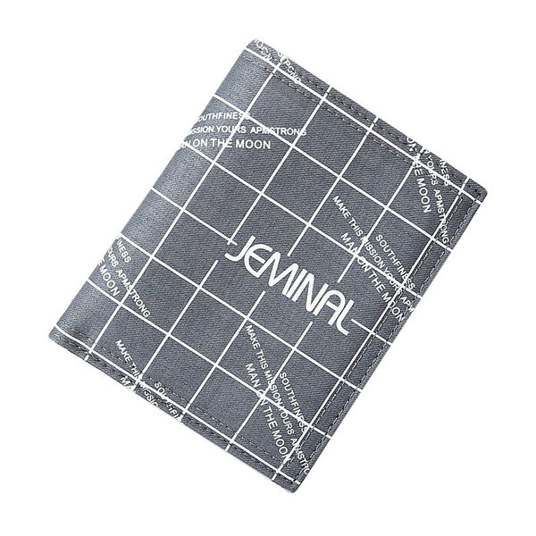 Tekstilinė vyriška piniginė su užrašu ir velcro užsegimu