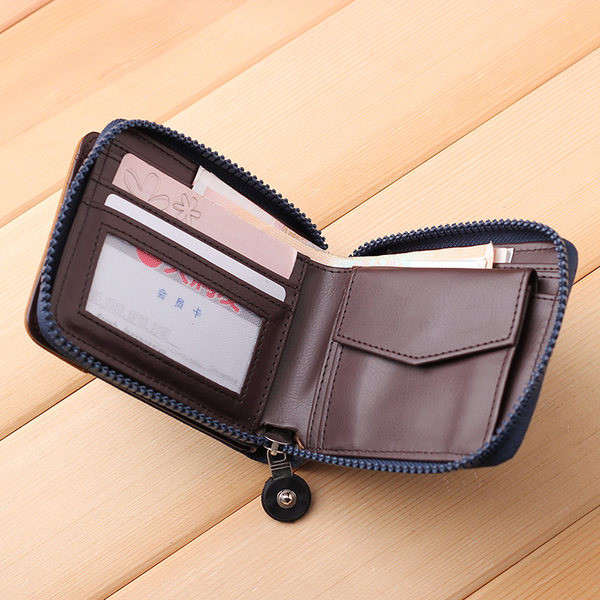 Madinga vyriško audinio piniginė su skyriumi monetoms