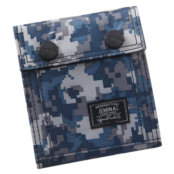 Stílusos férfi terepszínű pénztárca fém csattal és felirattal