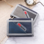 Muški tekstilni novčanik s čičak kopčom i natpisom