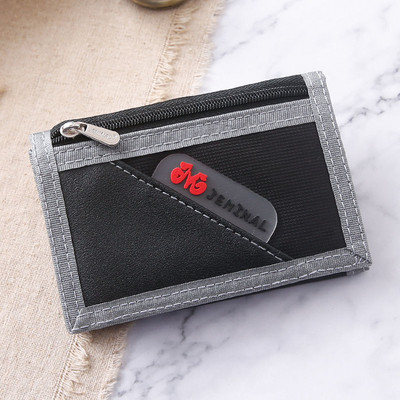 Muški tekstilni novčanik s čičak kopčom i natpisom