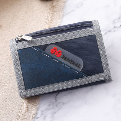 Muški tekstilni novčanik s čičak kopčom i natpisom