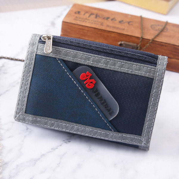 Muški tekstilni novčanik s čičak kopčom i natpisom