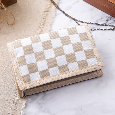 Meeste ruudulisest riidest rahakott