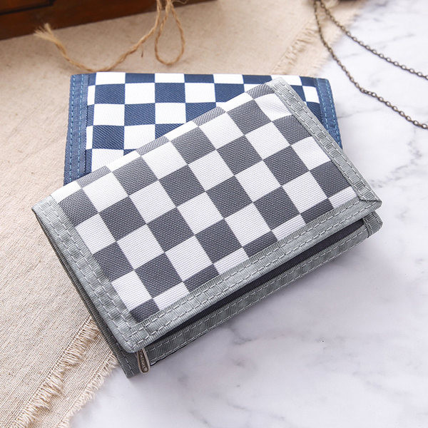 Meeste ruudulisest riidest rahakott