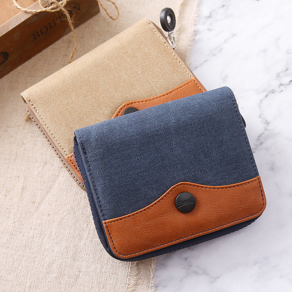 Portofel bărbați mic cu fermoar - mai multe culori