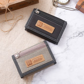 Portofel casual bărbătesc din material textil cu fermoar