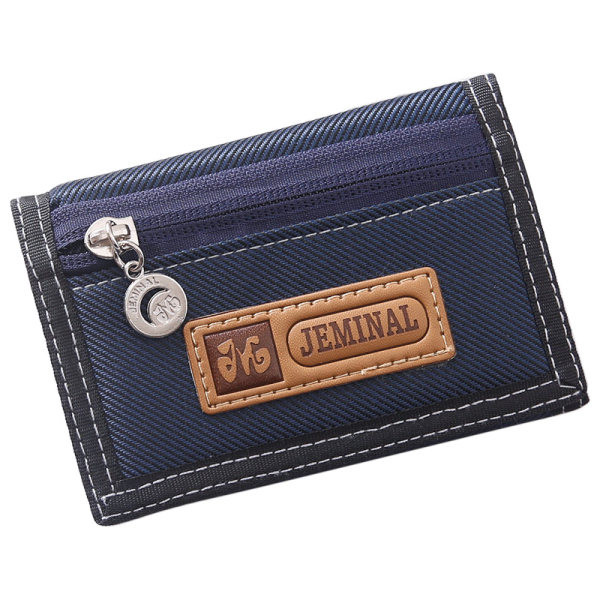 Portofel casual bărbătesc din material textil cu fermoar