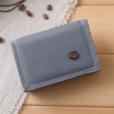 Textil férfi pénztárca érme rekesszel és fém elemmel