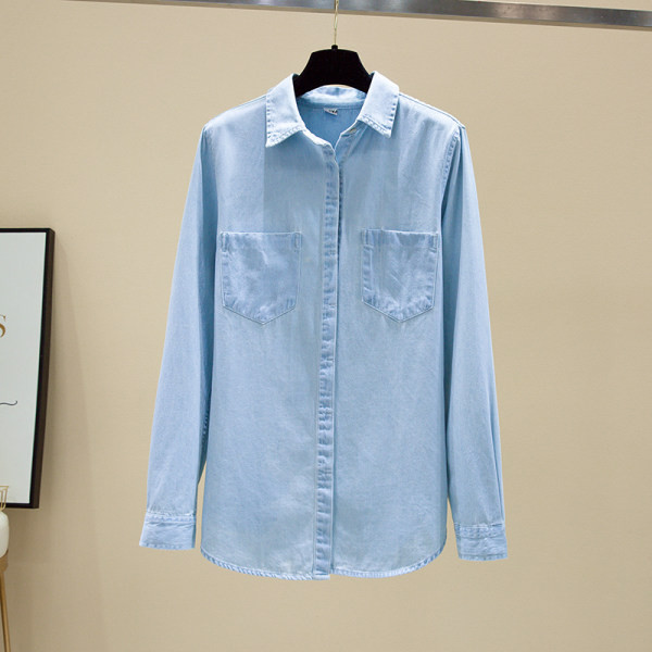 Ženska traper košulja svijetle boje