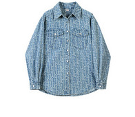 Modernūs moteriški džinsiniai marškiniai su klasikine apykakle ir sagomis