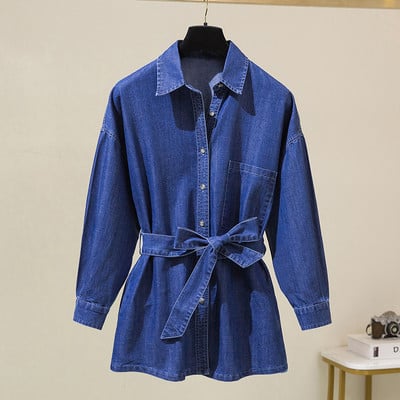 Vabaaja naiste teksasärk vööga