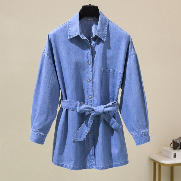 Vabaaja naiste teksasärk vööga