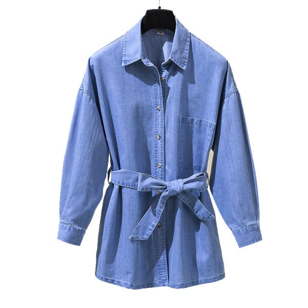 Vabaaja naiste teksasärk vööga